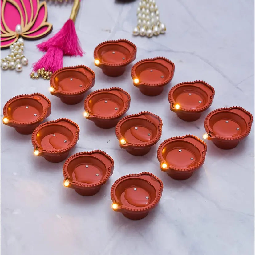 Water Sensor Diya for Home Decor Festivals Decoration Floating Led Light Diya Diwali (Pack of 6/12/18/24)