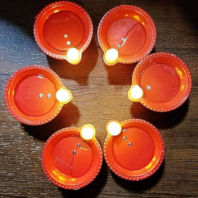 Water Sensor Diya for Home Decor Festivals Decoration Floating Led Light Diya Diwali (Pack of 6/12/18/24)