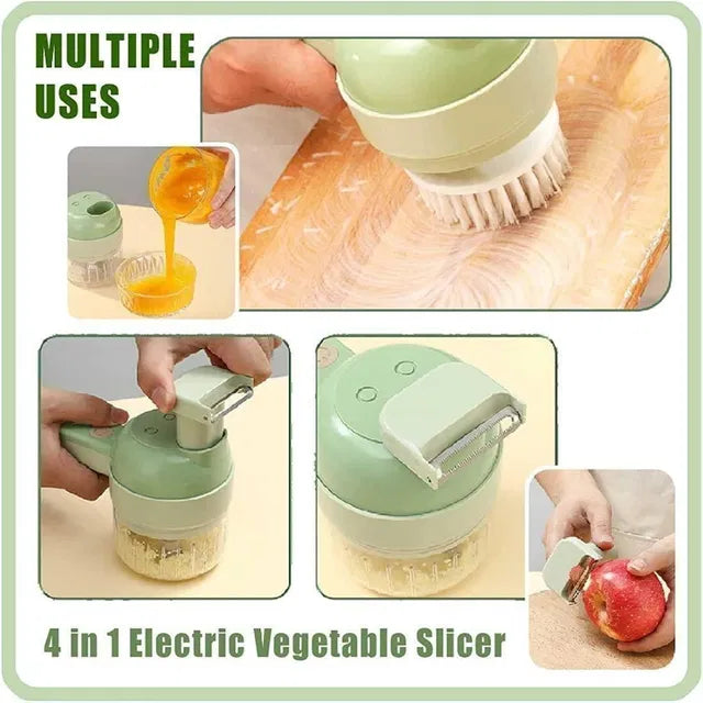 SliceSmart™ 4 in 1 Portable Electric Vegetable Cutter