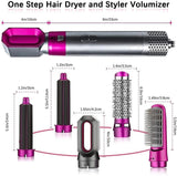 5 in 1 Multifunctional WavePro™ Hair Dryer Styling Tool, Detachable 5-in-1 Multi-Head Hot Air Comb, The Negative Ion Automatic Suction Hair Curler